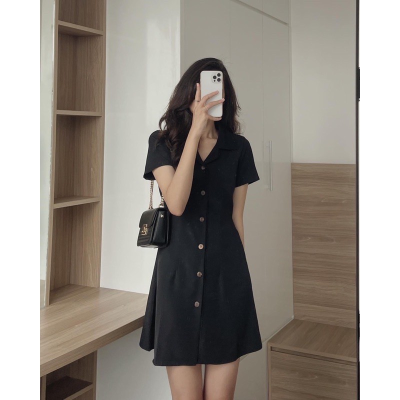 váy cổ vest 2 màu (ảnh thật) | BigBuy360 - bigbuy360.vn