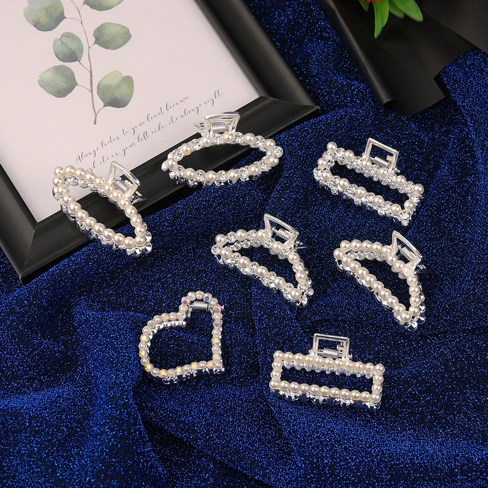 (Hàng Mới Về) Kẹp Tóc Móng Vuốt Bằng Hợp Kim Đính Ngọc Trai Nhân Tạo Dành Cho Nữ Mihan1