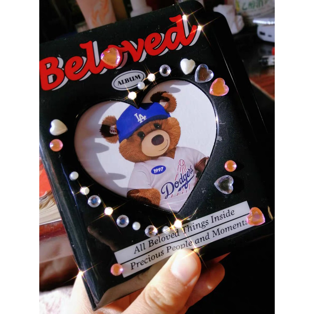 Sticker Đính Đá 3D Sparkle Heart Trái Tim Hạt Tròn Dán Trang Trí Đáng Yêu