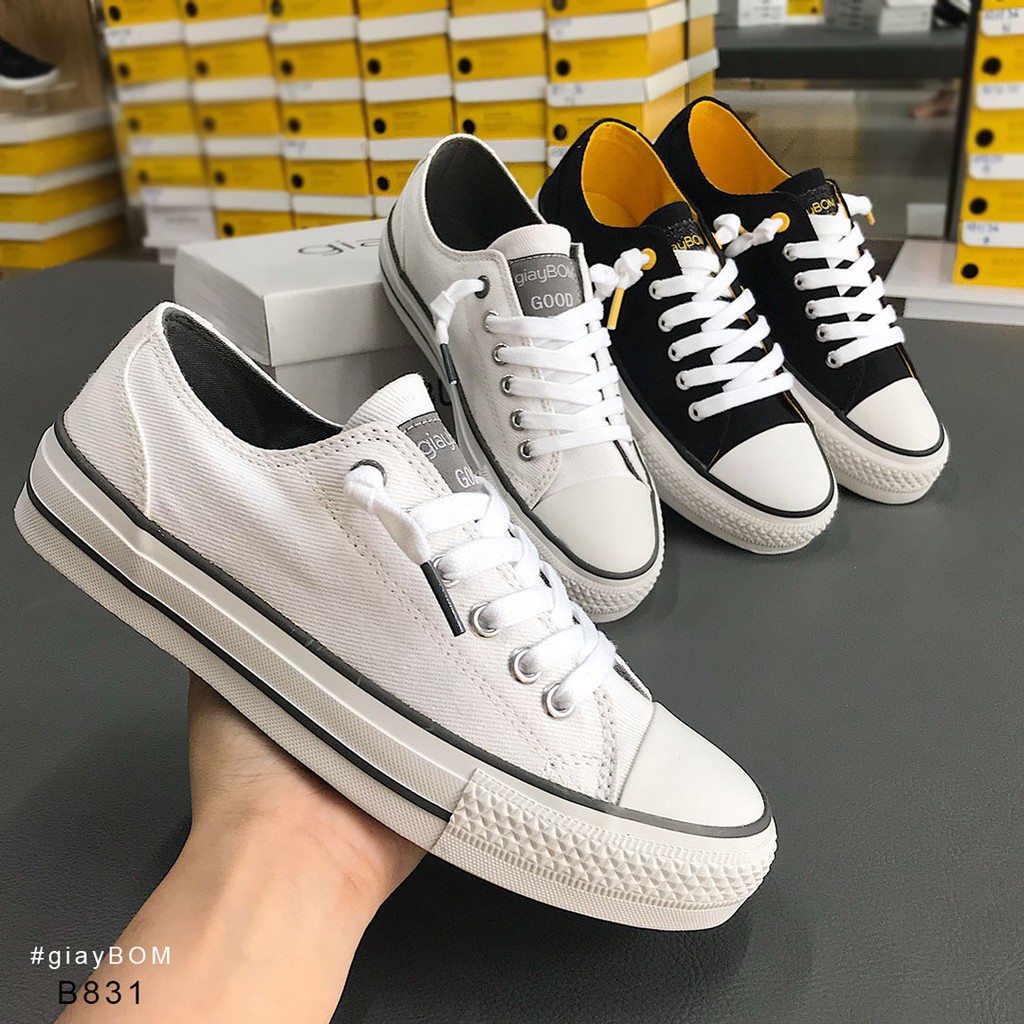 ( HÀNG MỚI VỀ ) Giày BATA vải Canvas Đế Cao 2 cm Không cột Dây ( 2 Màu ) B831 : new *