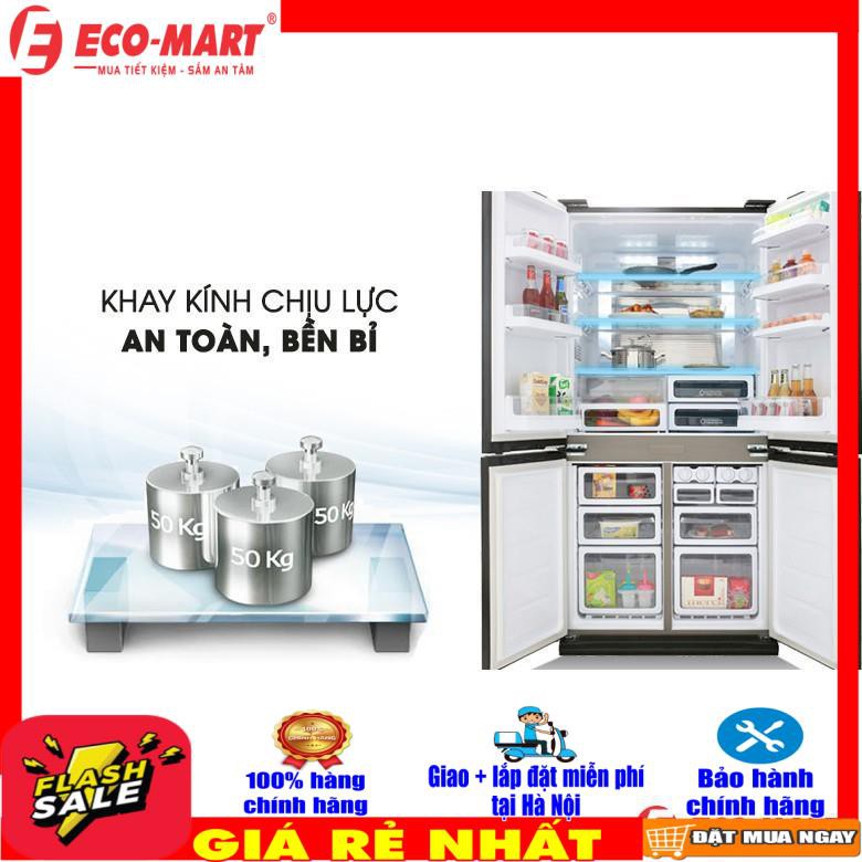 SJ-FX688VG-BK Tủ lạnh Sharp 4 cánh màu gương đen SJ-FX688VG-BK