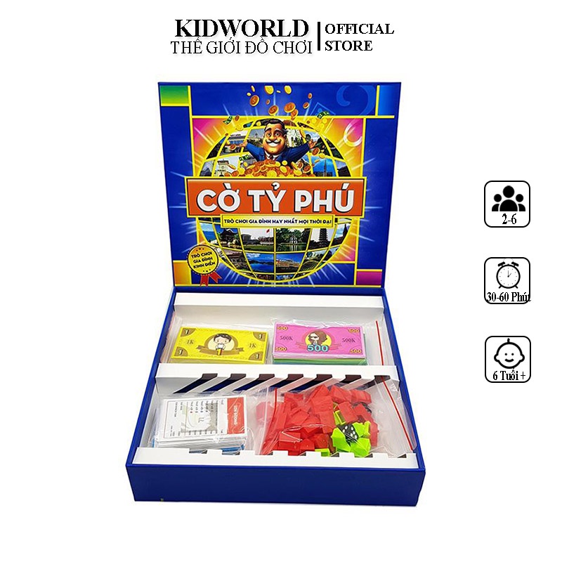 Cờ Tỷ Phú Việt Nam, Monopoly Tiếng Việt Cao Cấp Có Token Kim Loại, Bàn Cờ Cỡ Lớn