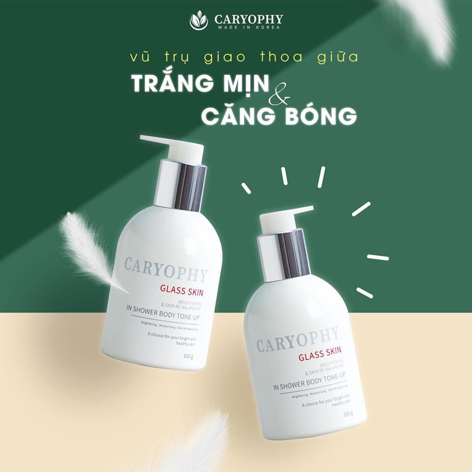 Kem Dưỡng Trắng Da Body Caryophy Glass Skin 3 In 1 (300g)