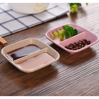 Đĩa Đựng Gia Vị Lúa Mạch 2 Ngăn