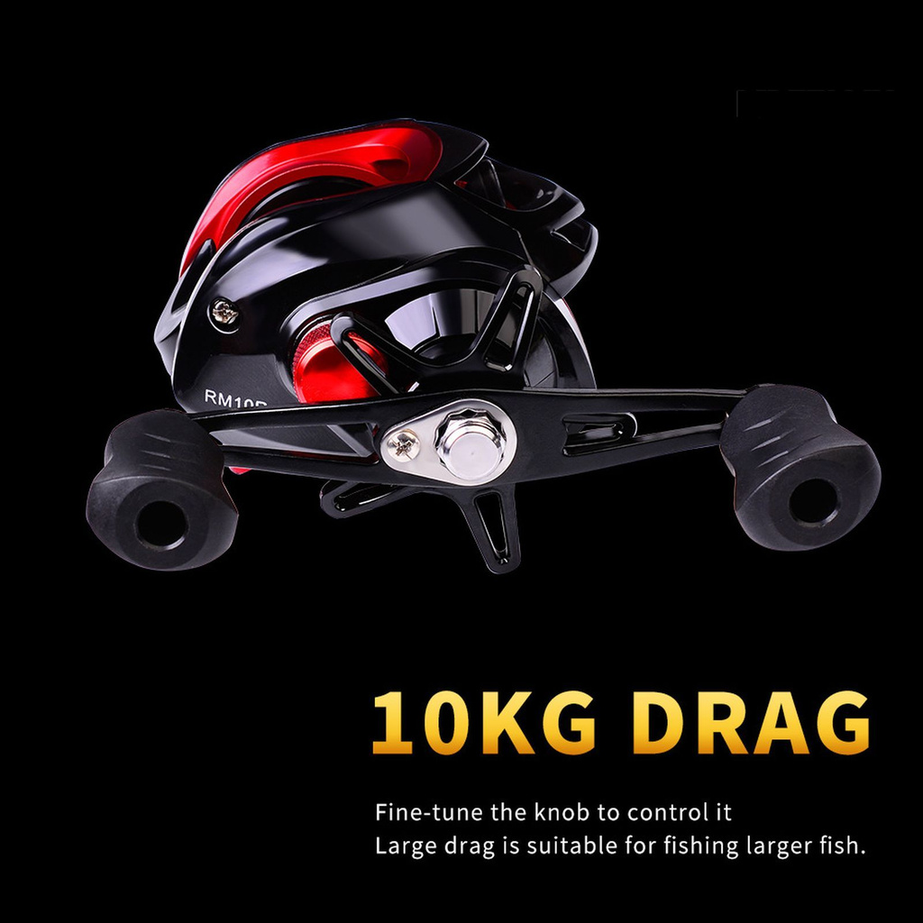 IGREE♆Fishing Reel 7.2:1 Gear Ratio Drop Metal Drag Right/Left Wheel for Angling