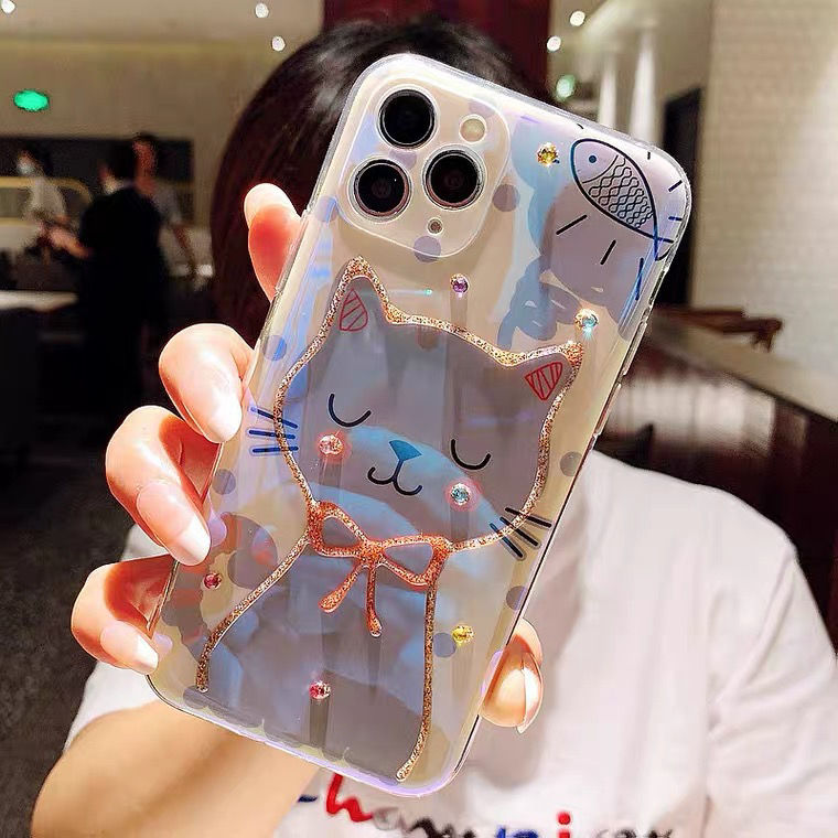 Ốp điện thoại hình voi/mèo hoạt hình cho Iphone Se / 7 / 7p / 8 / 8p / X / Xs / Xsmax / Xr / 11 / 12 / Pro / Pro Max