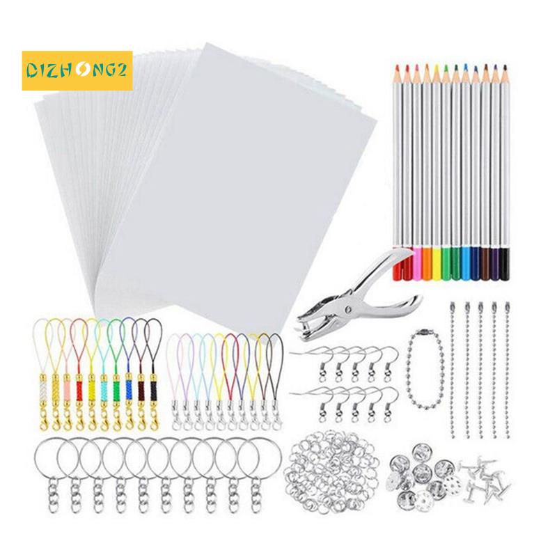 Bộ 198 dụng cụ tấm nhựa co nhiệt dùng để vẽ tranh DIY