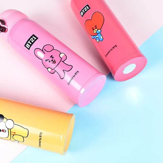 Bình nước giữ nhiệt BT21  Tata Cooky Mang Shooky Chimmy Van Koya RJ