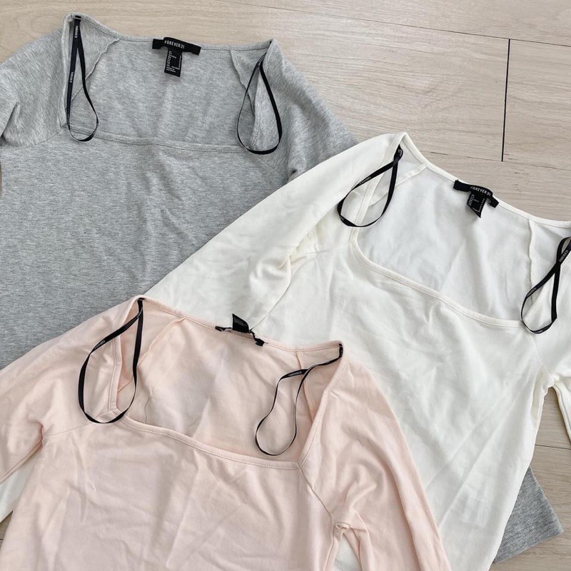 ÁO THUN BODY TAY DÀI CỔ VUÔNG SIÊU XINH ( MÓM STORE)