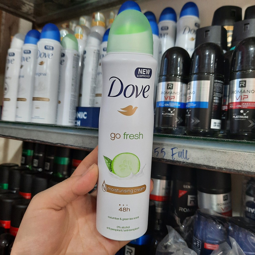 Xịt Khử Mùi Dove Go Fresh Dưa Leo & Trà Xanh 150ml