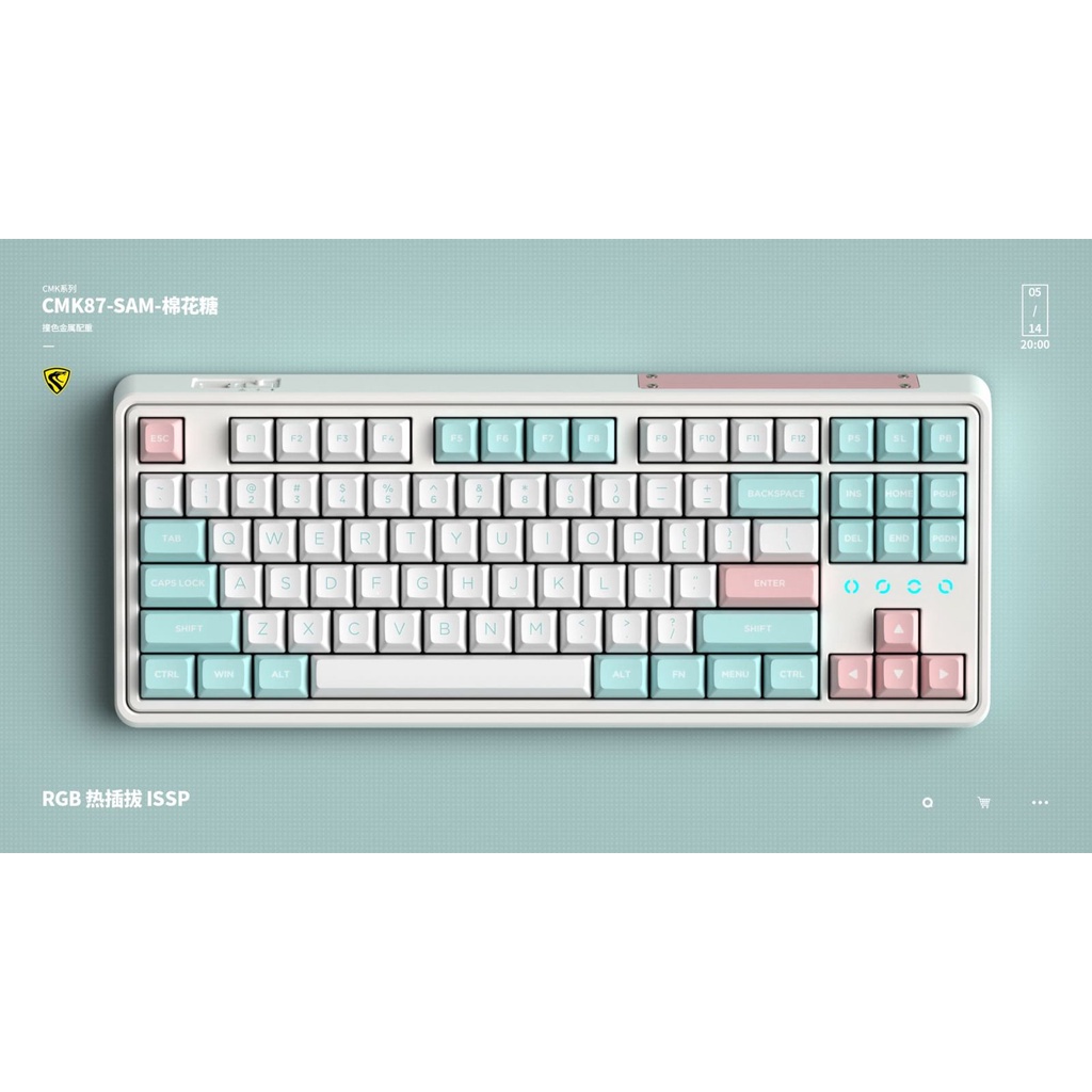 Bàn phím cơ FL-Esports CMK87 Marshmallow RGB I Hotswap I Type C I Wireless I Bluetooth
