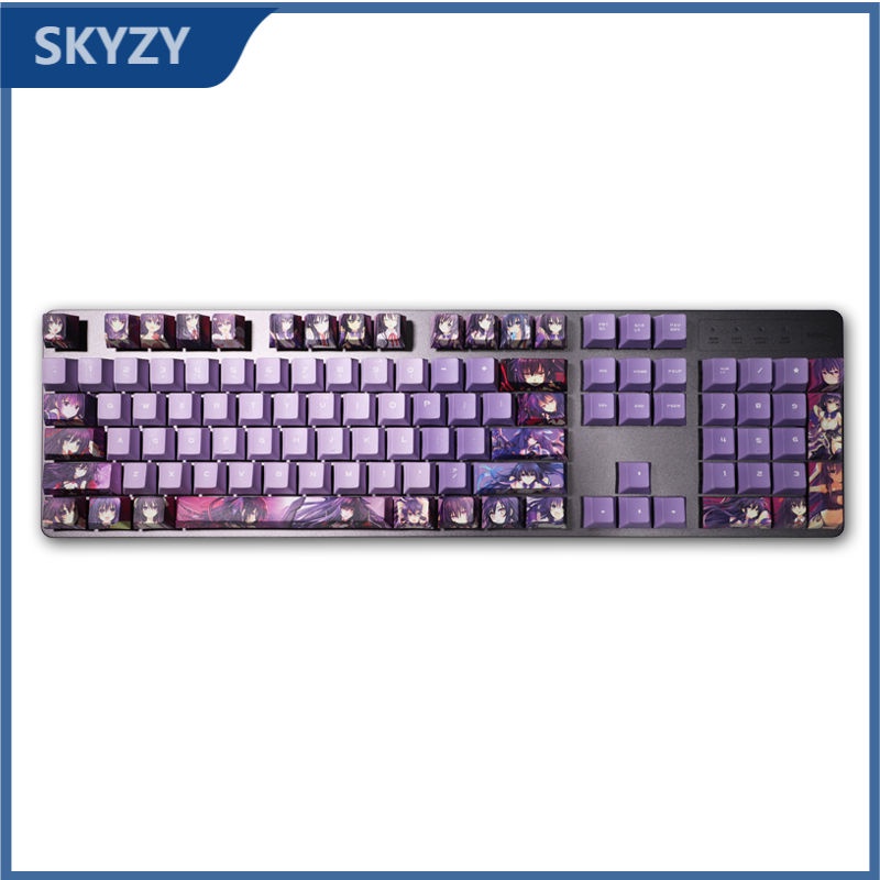 Yatogami Tohka keycaps Cherry Profile DATE A LIVE Theme anime Princess PBT Dye thăng hoa bàn phím cơ bàn phím keycaps