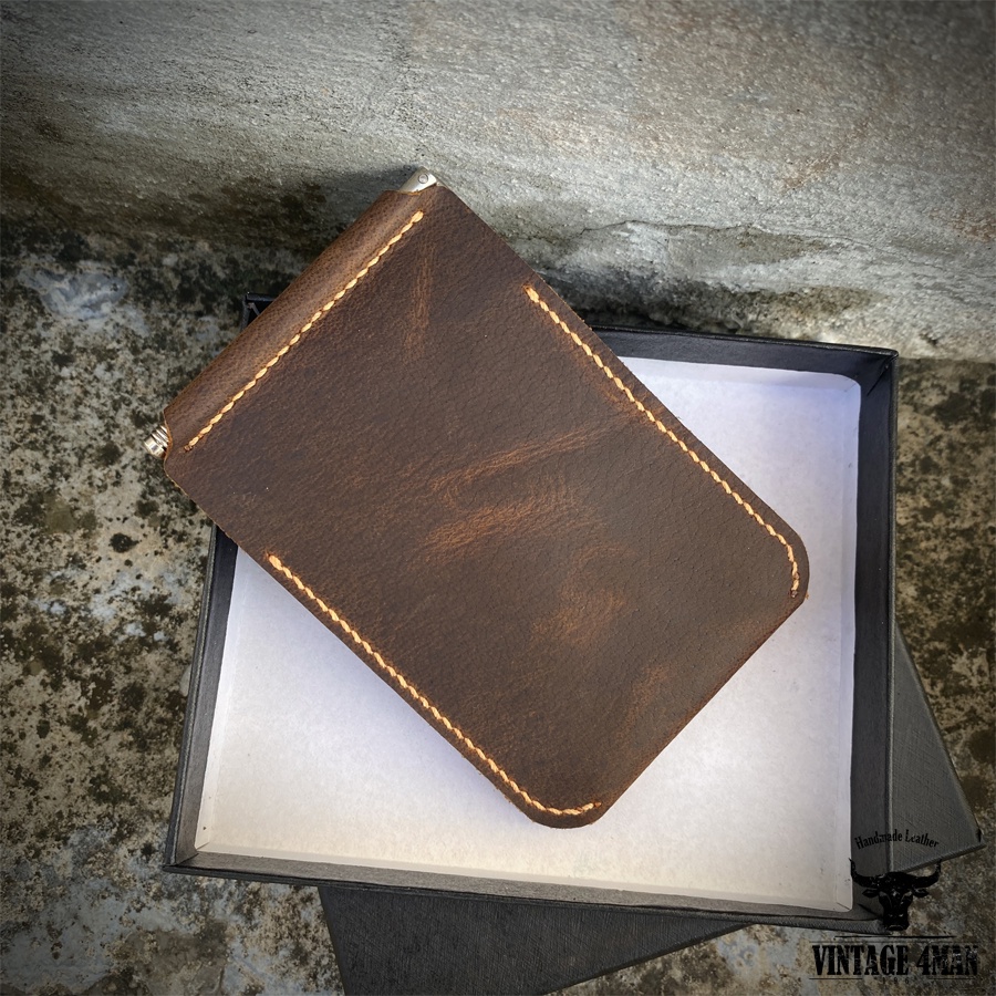 Ví Kẹp Tiền Mini Money Clip Handmade / bóp da money clip mini ML1