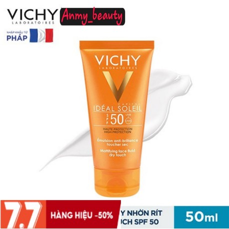 Kem Chống Nắng VICHY IDEAL SOLEIL Cho Da Dầu SPF 50+(50ml) | BigBuy360 - bigbuy360.vn