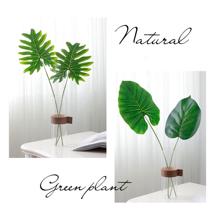 Cành lá cây nhựa trang trí lọ hoa
