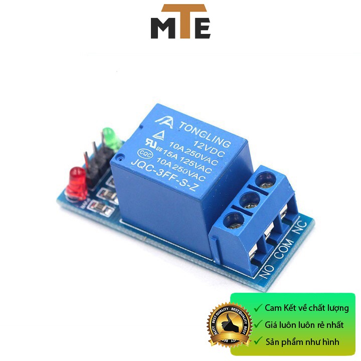 Module relay 5V, 12V 1 kênh đóng cắt thiết bị điện 10A