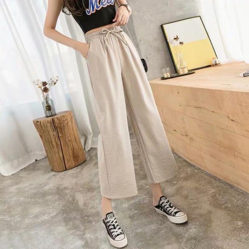 Quần đũi Bigsize ống rộng nữ.Chất đũi Hàn siêu mát, tôn dáng | BigBuy360 - bigbuy360.vn