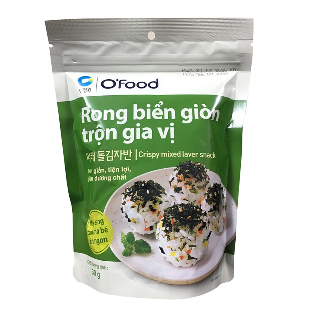 Rong Biển Sấy Giòn Trộn Gia Vị Ăn Liền O'Food (Gói 30 Gram)