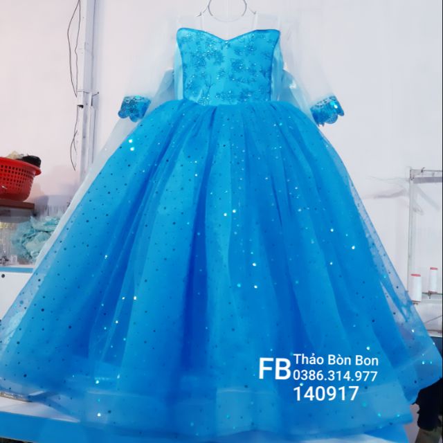 Váy elsa cao cấp cho bé