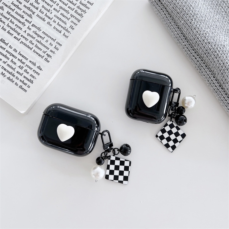 Vỏ Bảo Vệ Hộp Sạc Tai Nghe AirPods Pro 1 2 3 Họa Tiết Trái Tim Nhỏ Xinh Dễ Thương Ốp