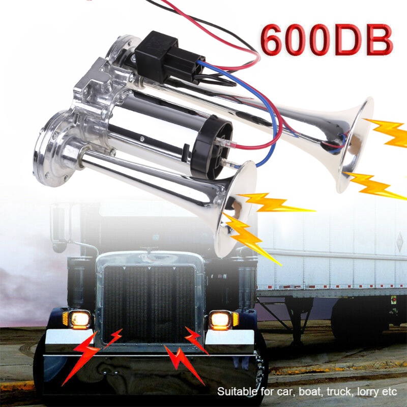 Còi hơi điện tử 12V 600DB cho xe hơi/tàu thuyền