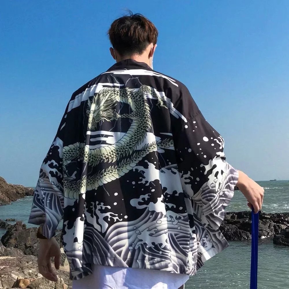 Áo Khoác Kimono Phong Cách Retro Nhật Bản Size S-3xl