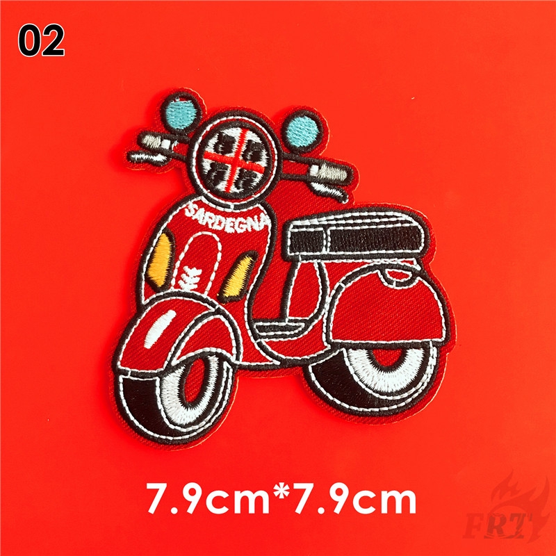 1 / 2 Miếng Dán Ủi Quần Áo Hình Xe Mô Tô