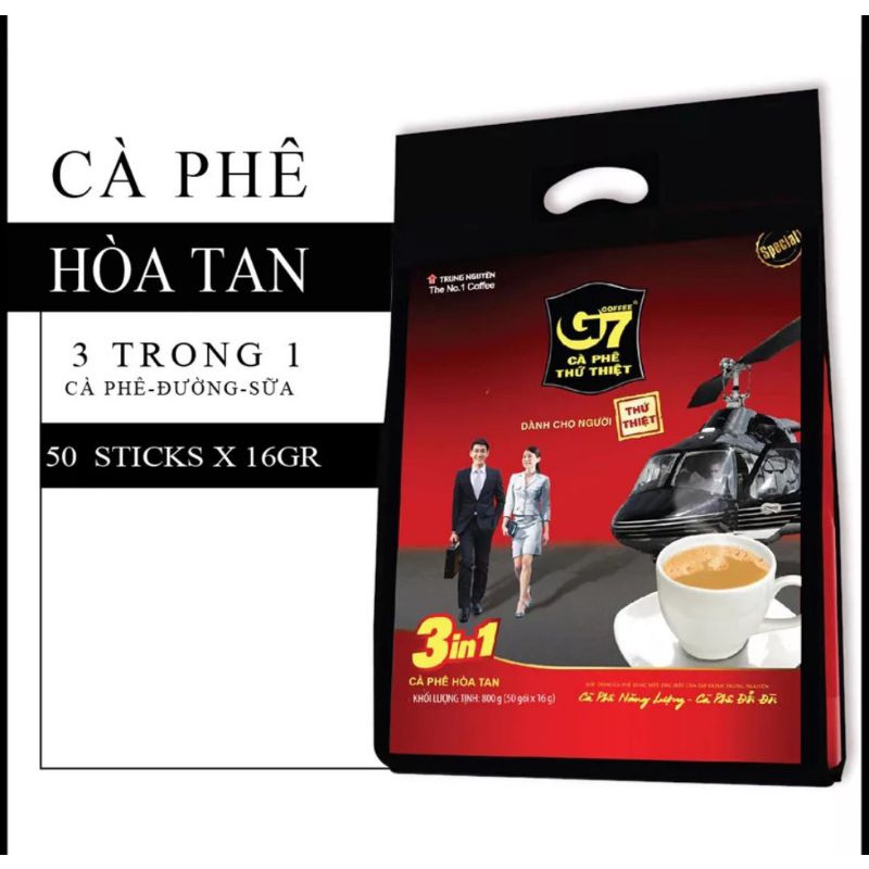 Cà Phê Sữa G7 3in1, Cà Phê G7, Cafe G7 (50gói*16g)