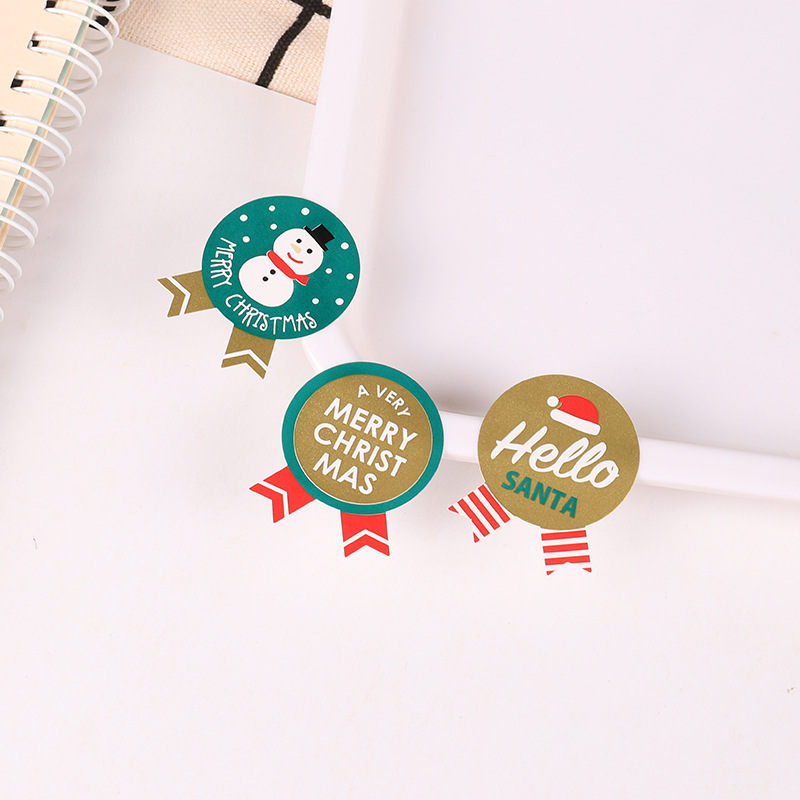 Cute Christmas Sealing Stickers Christmas Tree Candy Bag Sealing Sticker Christmas Gifts Box Labels Decorations New Year