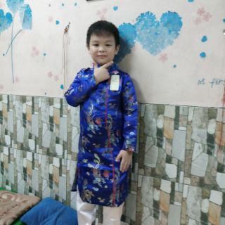 ÁO DÀI BÉ TRAI GẤM VÀ QUẦN PHI BÓNG