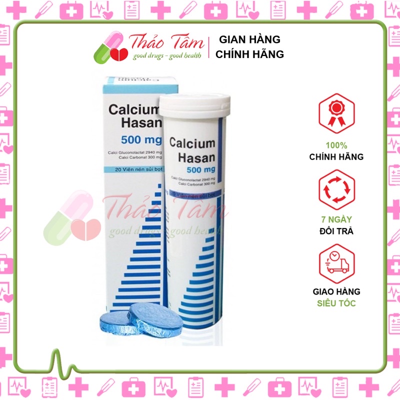 Viên sủi bổ sung canxi Calcium Hasan 500mg