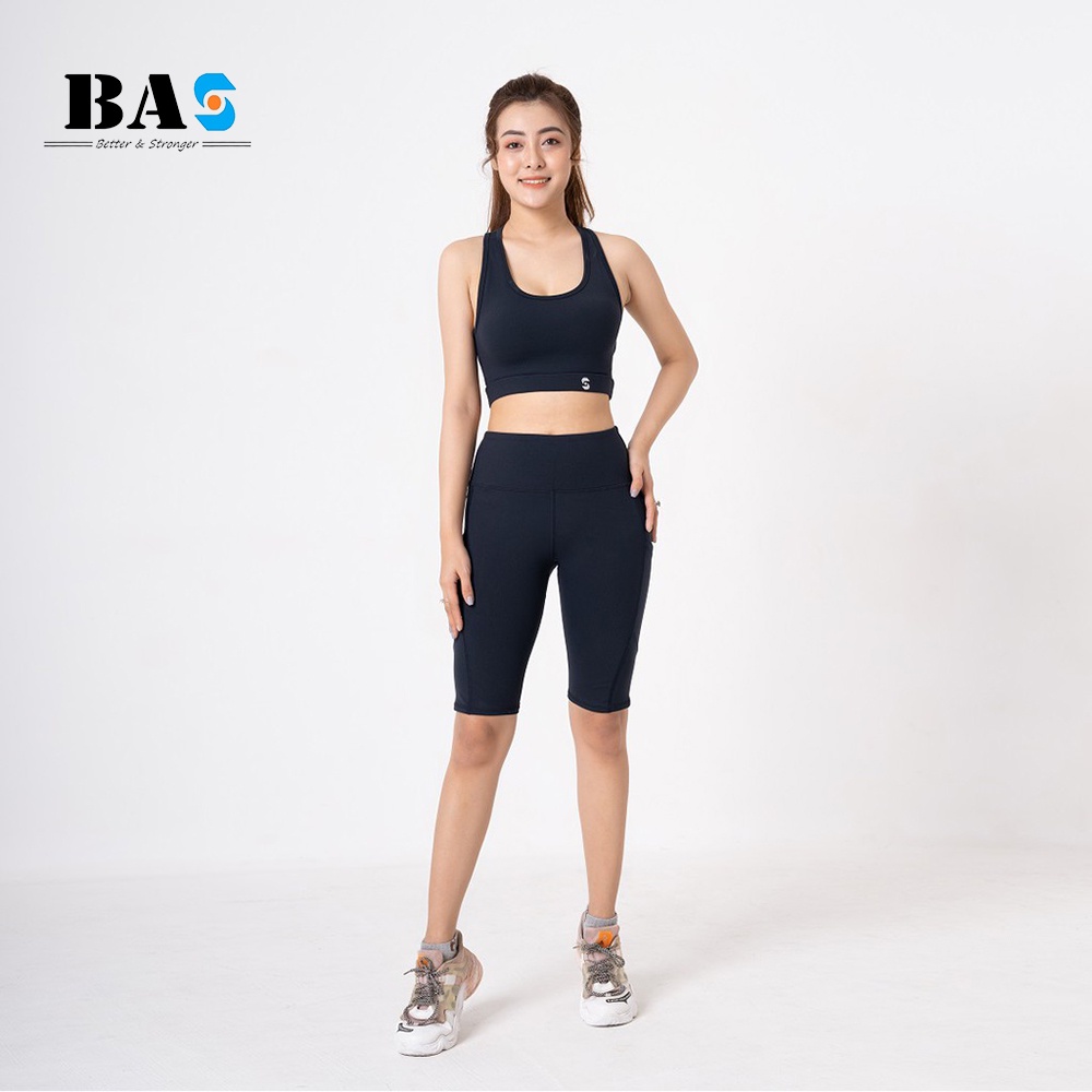 Bộ đùi thể thao tập gym yoga aerobic BAS mystery biker short chất thun co giãn cao cấp - SL210410