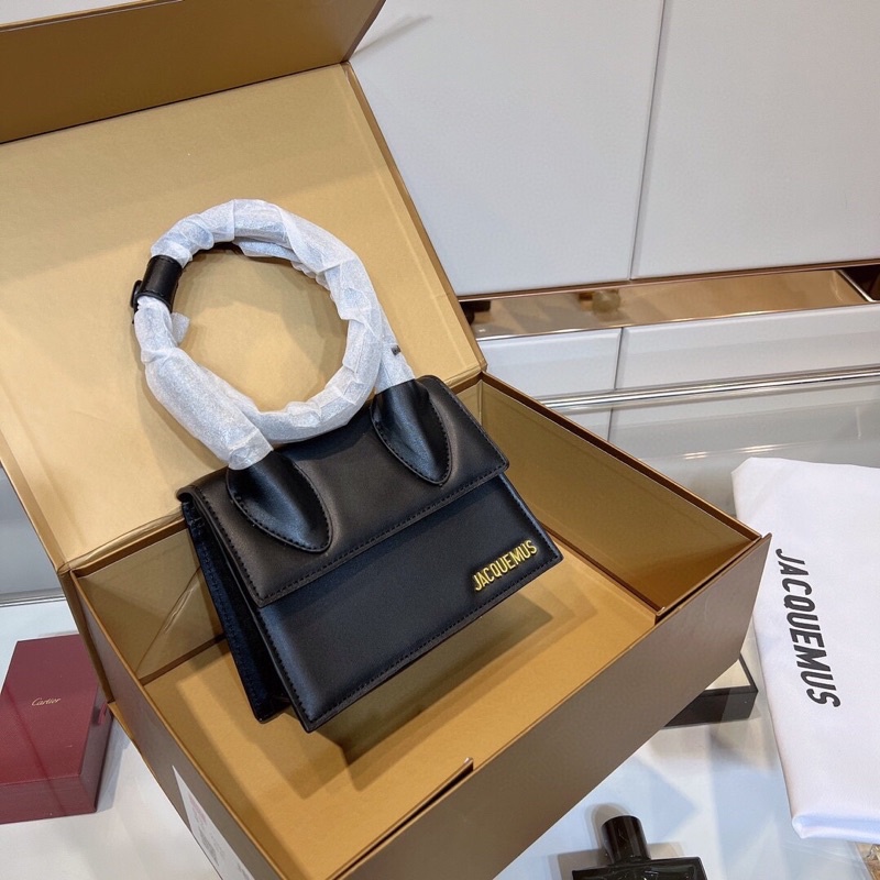 Túi xách Jacquemus sz 18 chất da thật sẵn trắng
