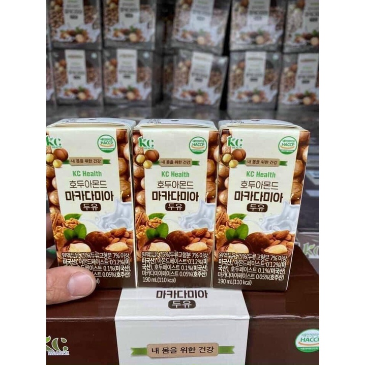 Thùng 16 Hộp - Sữa Hạt MACCA, ÓC CHÓ, HẠNH NHÂN dinh dưỡng Hàn Quốc - 190ml