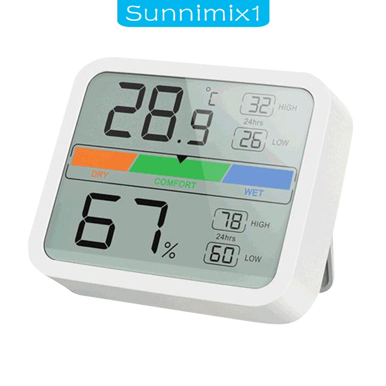 [SUNNIMIX1]Digital LCD Thermometer Hygrometer Humidity Temperature Meter for Basement