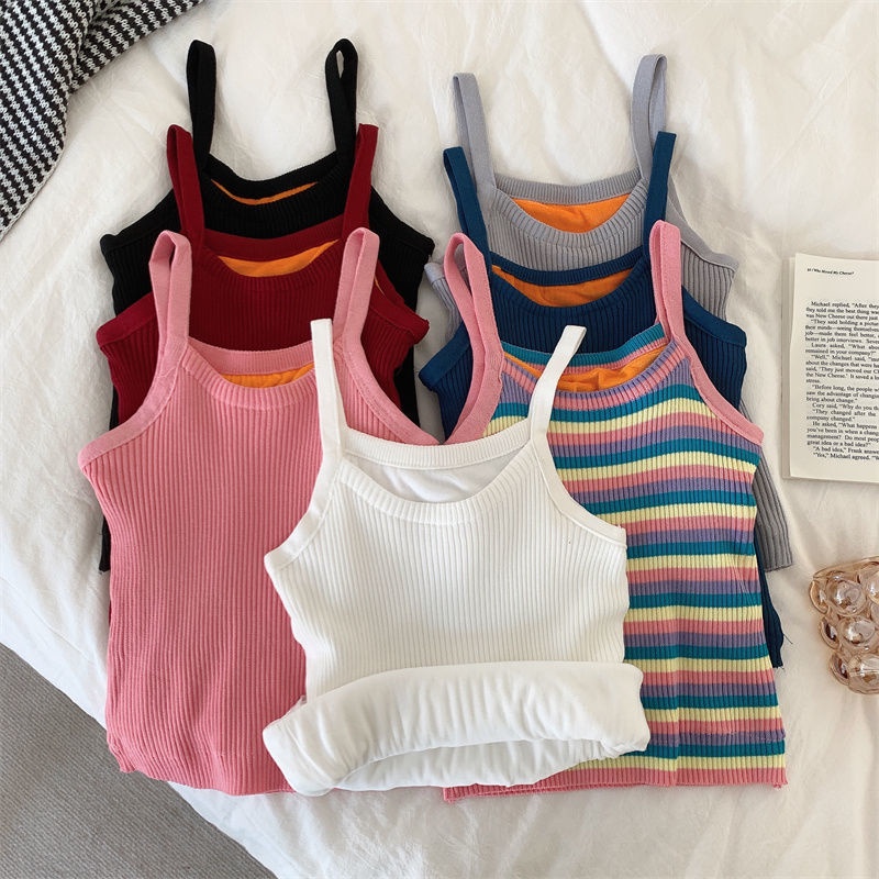 Áo Hai Dây Dệt Kim Thời Trang Quyến Rũ Cho Nữ