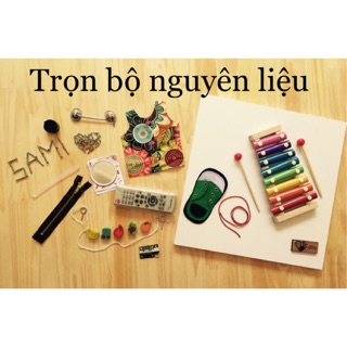 Nguyên liệu tự làm bảng kỹ năng busyboard cho bé