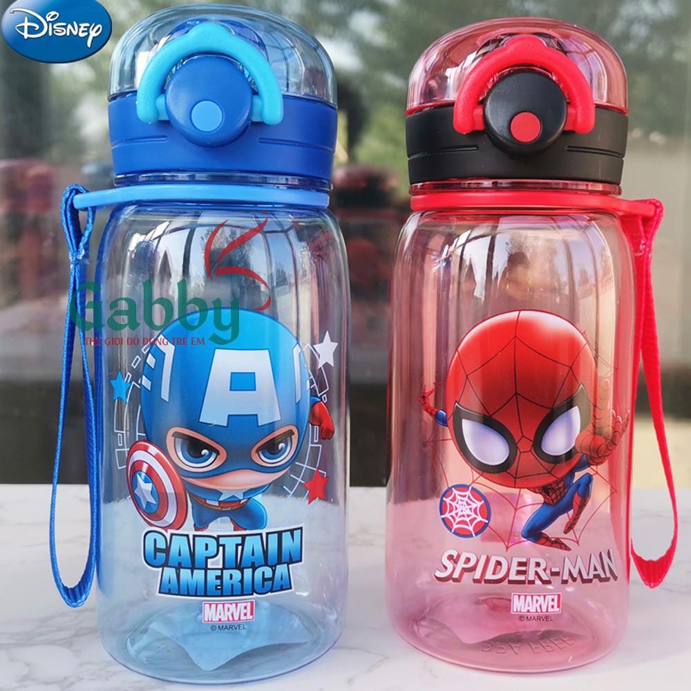 BÌNH NƯỚC DISNEY 450ML (SOFIA/ CAPTAIN AMERICA/ MICKEY/ MINNIE/ SPIDER MAN)