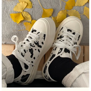 Giày nữ chất vải canvas mềm ulzzang bò sữa - cow milk2021_MƠI Vê_FREE