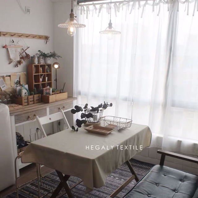 Rèm cửa sổ vải voan dạng dây buộc vintage ,phong cách vintage cao cấp, màn vải treo tường trang trí decor phòng ngủ