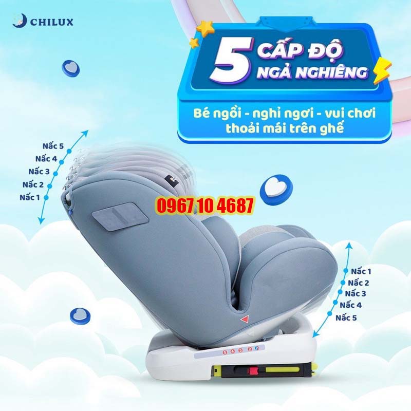 Ghế ngồi ôtô cho bé CHILUX ROY 360 An toàn, tiện lợi cùng bé đồng hành trên mọi nẻo đường
