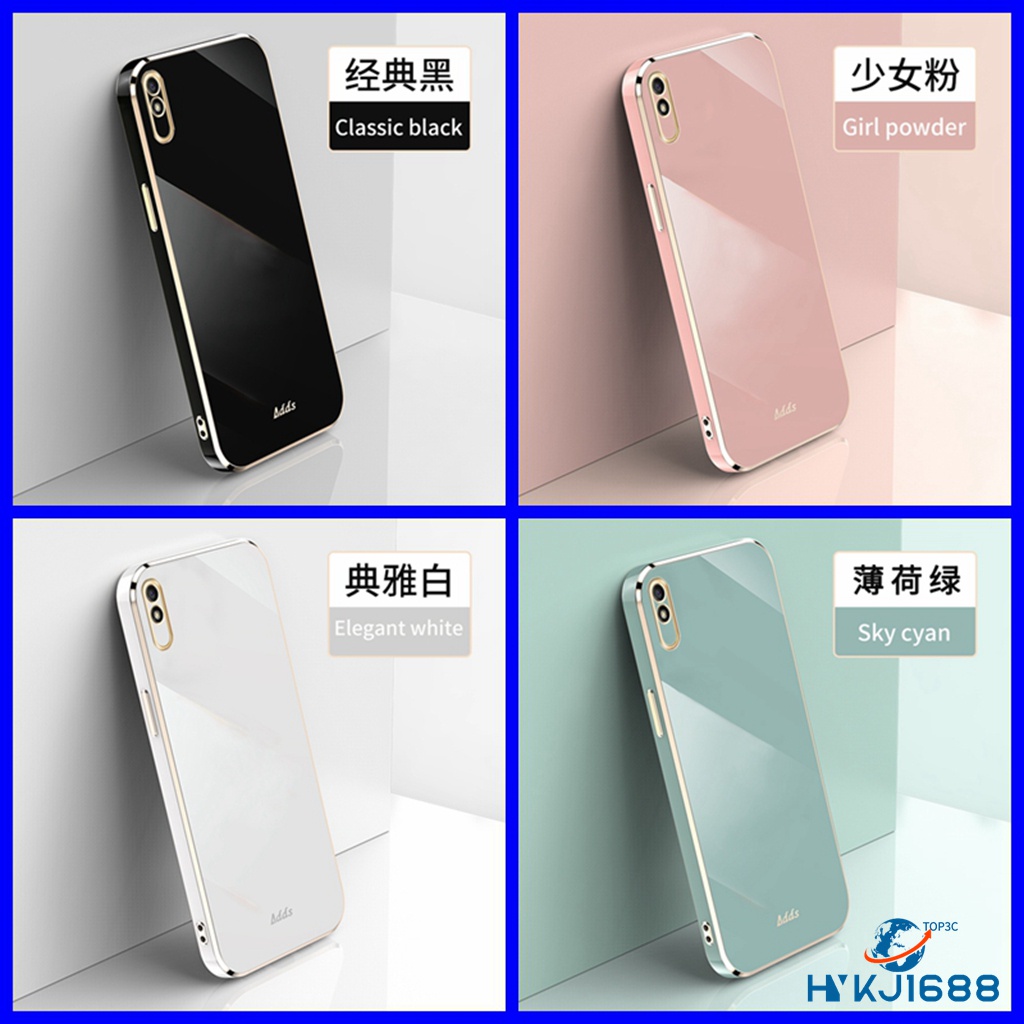 Ốp Lưng Redmi 9a ốp lưng Redmi 9a ốp lưng Redmi9a Điện Thoại Silicon Mềm Mạ Điện Màu Trơn Chống Rơi Cho