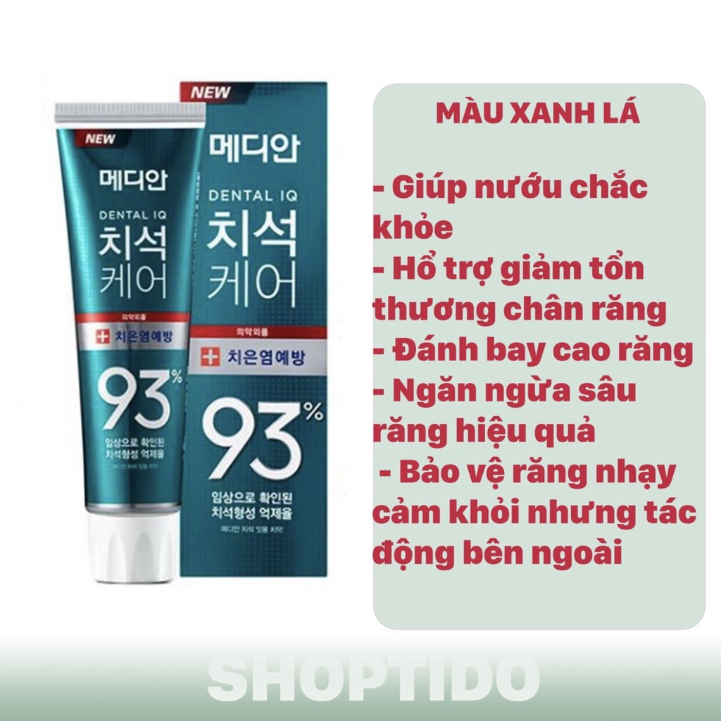 Kem Đánh Răng Median Dental IQ 93%120g Kem Đánh Răng Hàn Quốc Trắng Răng Giảm Hôi Miệng Giảm Ê Buốt .