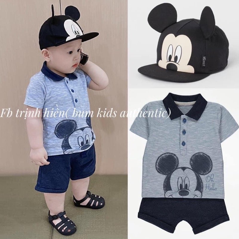 Set Polo GEO AUTH mickey cho bé (ibx shop lấy mã giảm giá)