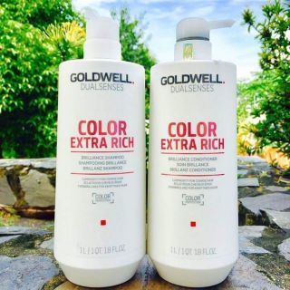 DẦU GỘI XẢ SIÊU DƯỠNG MÀU GOLDWELL COLOR EXTRA RICH 1000ML*2