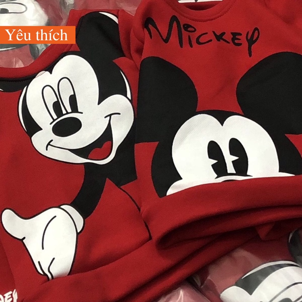 Áo nỉ da cá, Set 2 áo nỉ cho bé Mickey đỏ HM cho bé trai đi học đi chơi