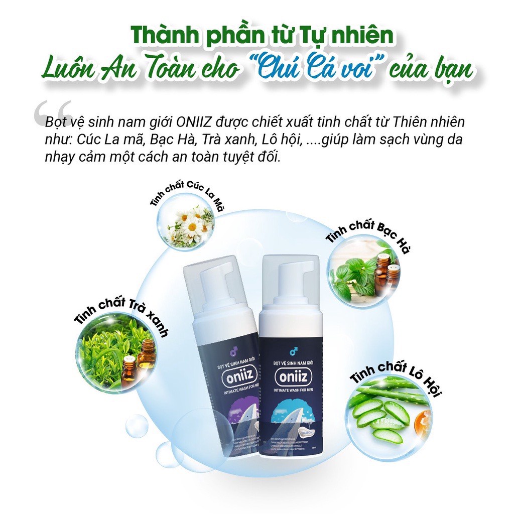 Dung dịch vệ sinh nam Oniiz chai 100ml
