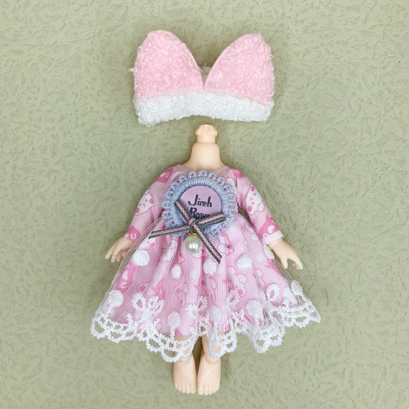 Bộ Đồng Phục Búp Bê BJD 16cm OB11 17CM Tỉ Lệ 1 / 12 Dễ Thương