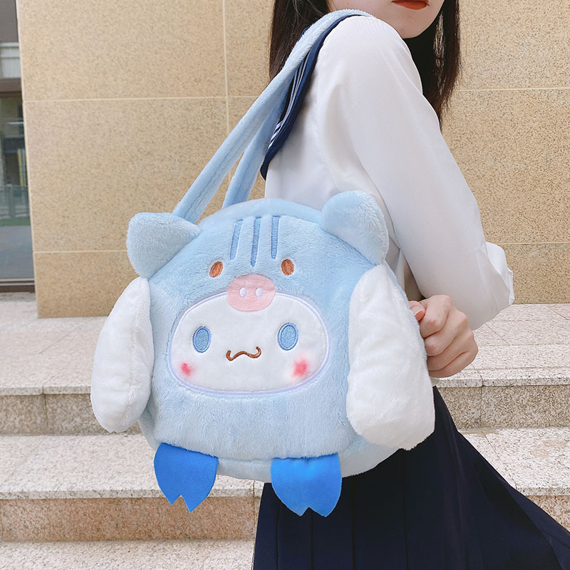 Kuromi Uniform Handbag  Shoulder Bag  Japanese Style Cute Penguin Plush Studnet Cartoon Cinnamoroll