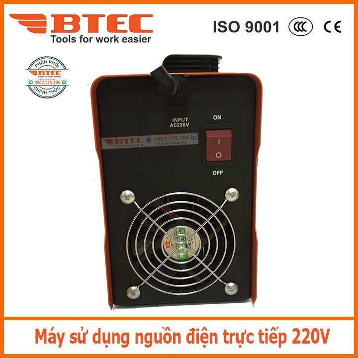 Máy hàn que điện tử mini Btec MMA 200ES, bảo hành 12 tháng